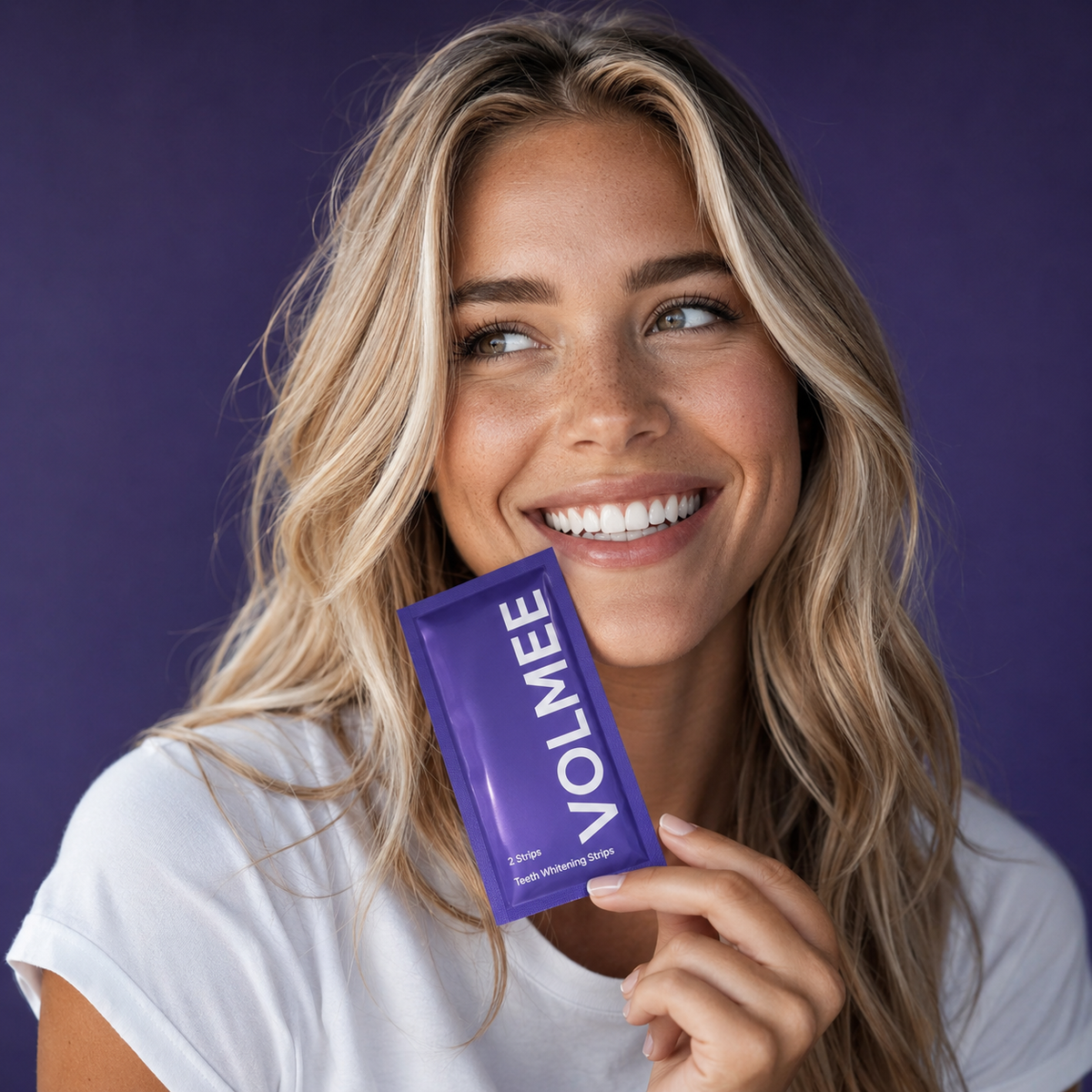 Purple teeth whiting strips